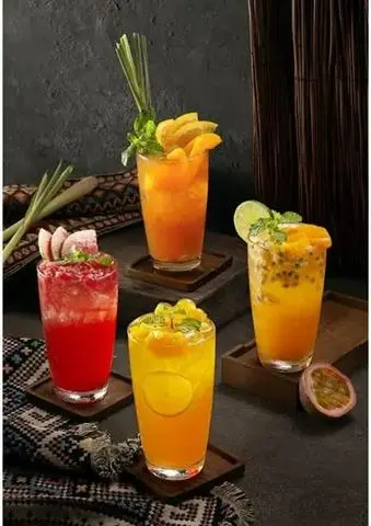 Hình ảnh chấm bi đủ màu ( hồng trà trái cây )