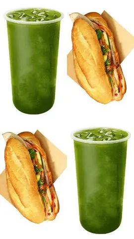 Hình ảnh Combo Bánh Mì đặc biệt + rau má đậu xanh  