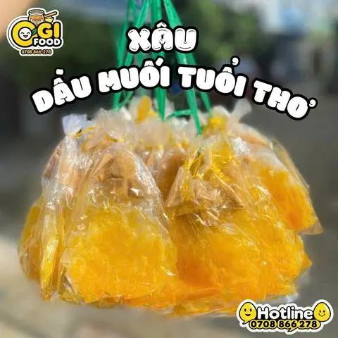 Hình ảnh Xâu 10 Bịch Bánh Tráng Dầu Muối Tuổi Thơ