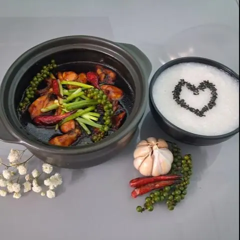 Hình ảnh Cháo ếch 1 con (cháo mè)