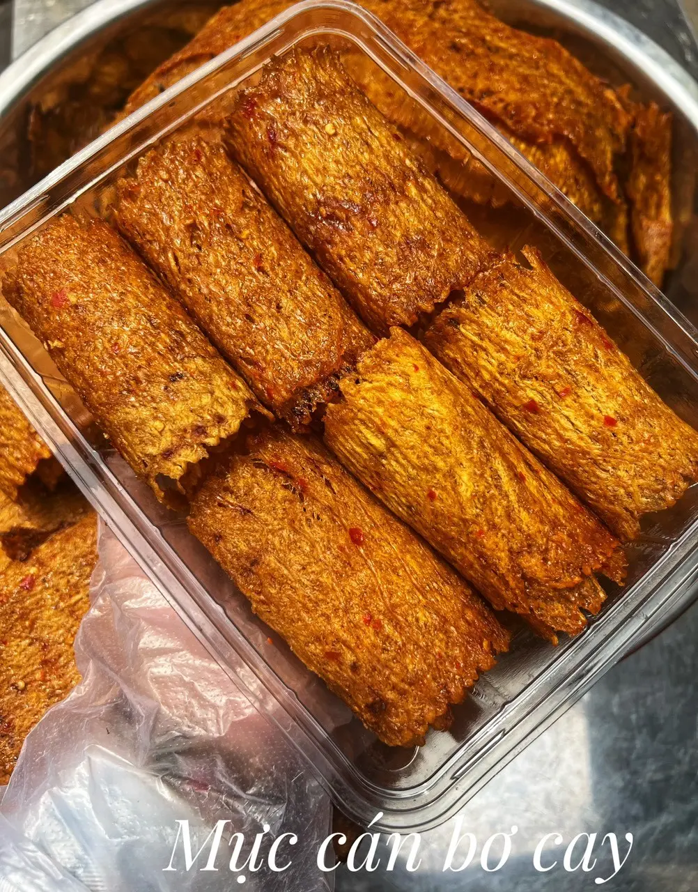 Hình ảnh Mực Cán Bơ Cay 300g