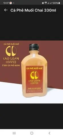 Hình ảnh Cà phê muối chai 330ml