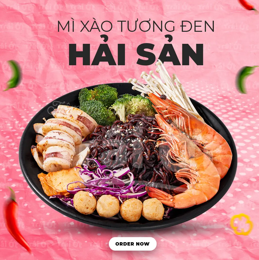Hình ảnh Mì Xào Tương Đen Hải Sản
