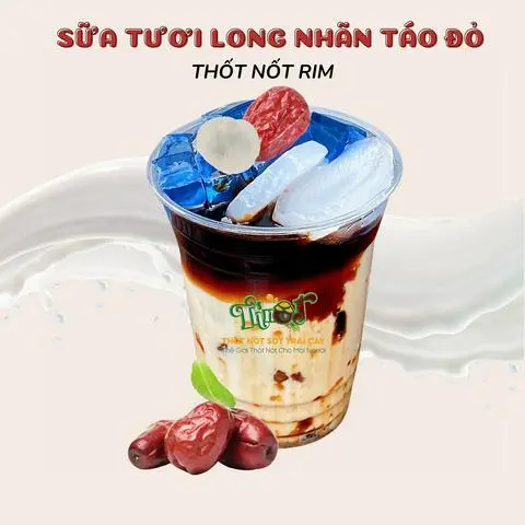 Hình ảnh Sữa Tươi Long Nhãn Táo Đỏ Thốt Nốt Rim - Size L