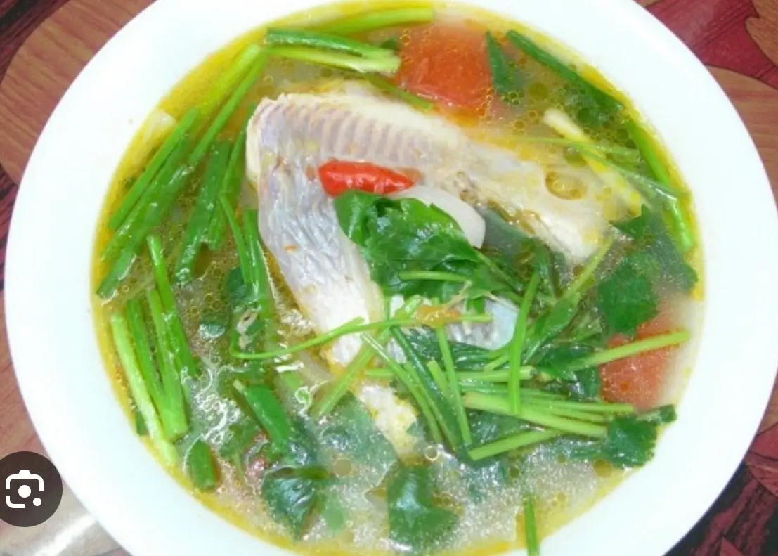 Hình ảnh Canh cá điêu Hồng nấu ngót 