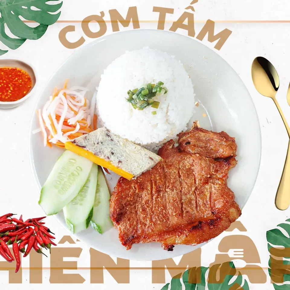 Hình ảnh Cơm sườn chả