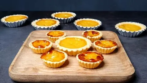 Hình ảnh Bánh Tart Trứng Đế Cookie (Egg Tart) - 1 Cái