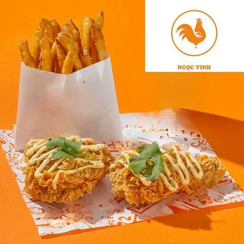 Hình ảnh Combo 2 Miếng Gà Rán Bangkok 150g khoai Tây