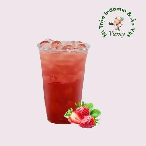Hình ảnh Trà dâu dầm trân châu trắng - ly 800ml