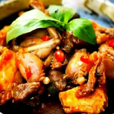Hình ảnh Ếch xào sa tế