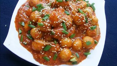 Hình ảnh cá viên chiên sốt me 