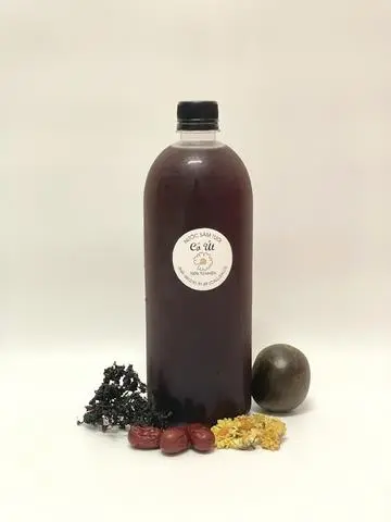 Hình ảnh Sâm tươi hoa cúc rong biển Chai 1L