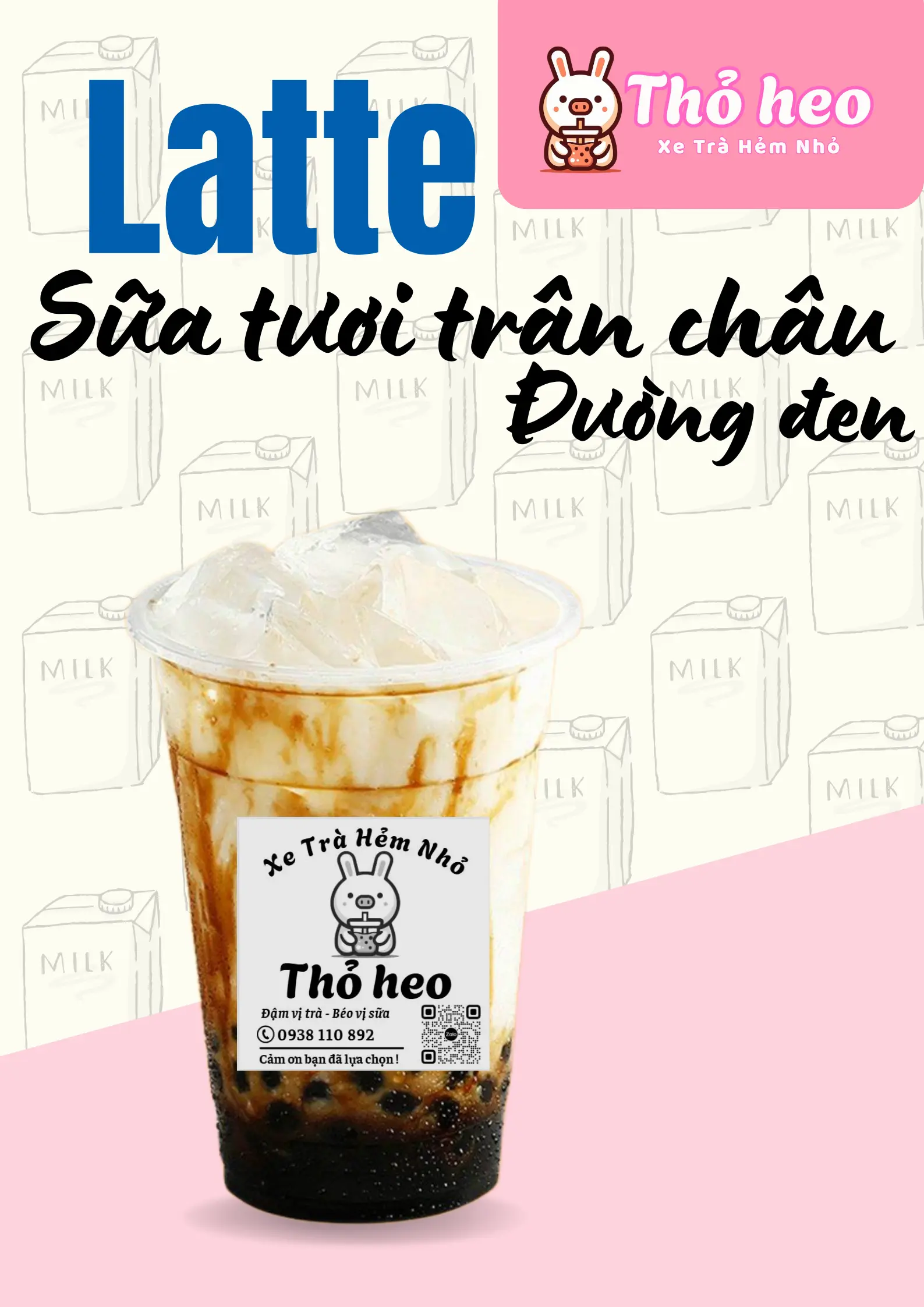 Hình ảnh Sữa tươi trân châu đường đen size L 