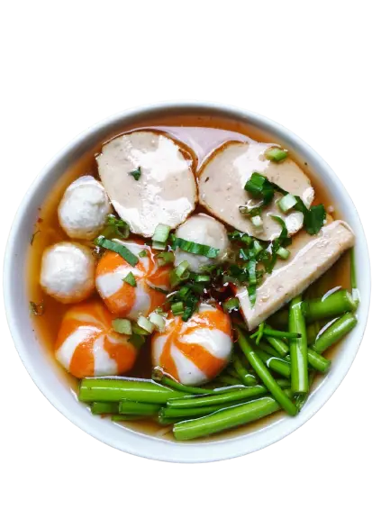 Hình ảnh Bún Thái Chả + Bánh Bao Nhân Trứng Cá