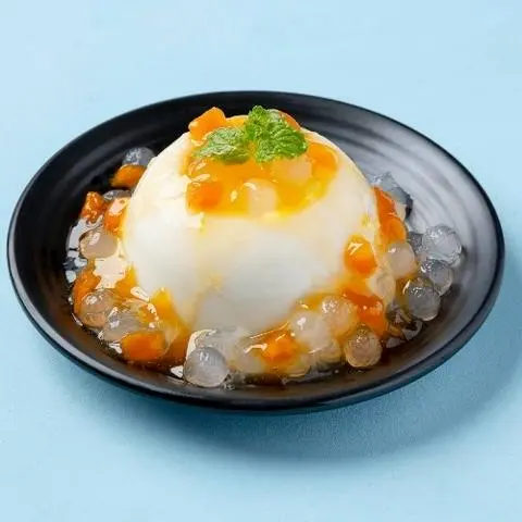 Hình ảnh Tàu hủ sốt đào + trân châu trắng