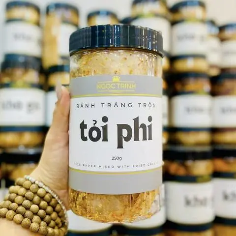 Hình ảnh Bánh tráng trộn muối tỏi cao cấp- hủ 250g