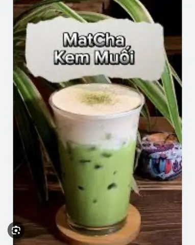 Hình ảnh Matcha latte kem muối - ly 700ml