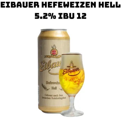 Hình ảnh Eibauer Hefeweizen Hell 5.2% IBU 12 500ml