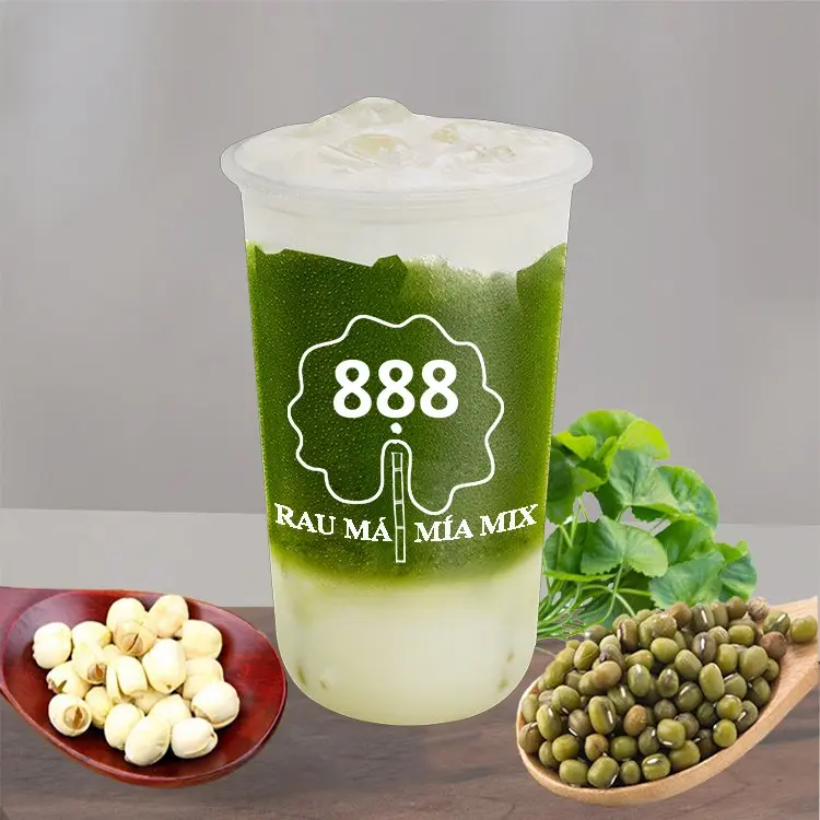 Hình ảnh Rau Má Mix Sữa Hạt Sen Đậu Xanh