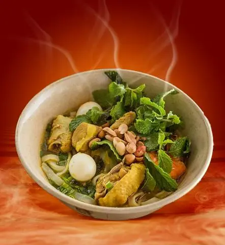 Hình ảnh Mì Quảng sườn - tôm - trứng