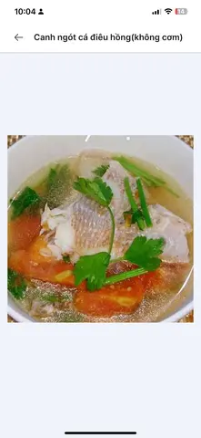 Hình ảnh Canh ngót cá điêu hồng(ko cơm)