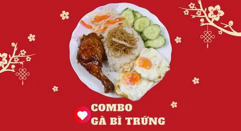 Hình ảnh Cơm Đùi Gà - Bì - Trứng