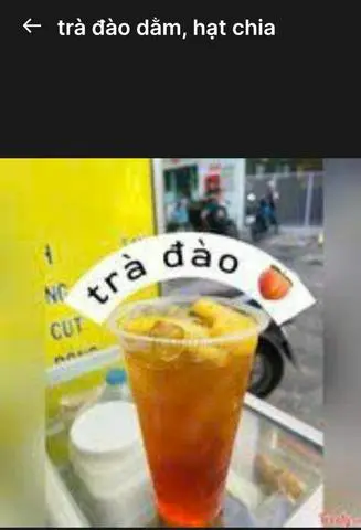 Hình ảnh Trà đào dầm hạt chia