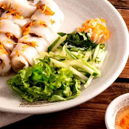 Hình ảnh Bánh cuốn chay - vegan Vietnamese rice rolls