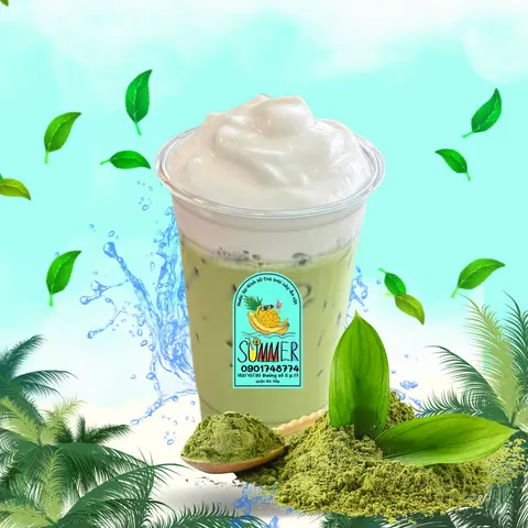 Hình ảnh Matcha Latte  Kem Muối Ly 700ml