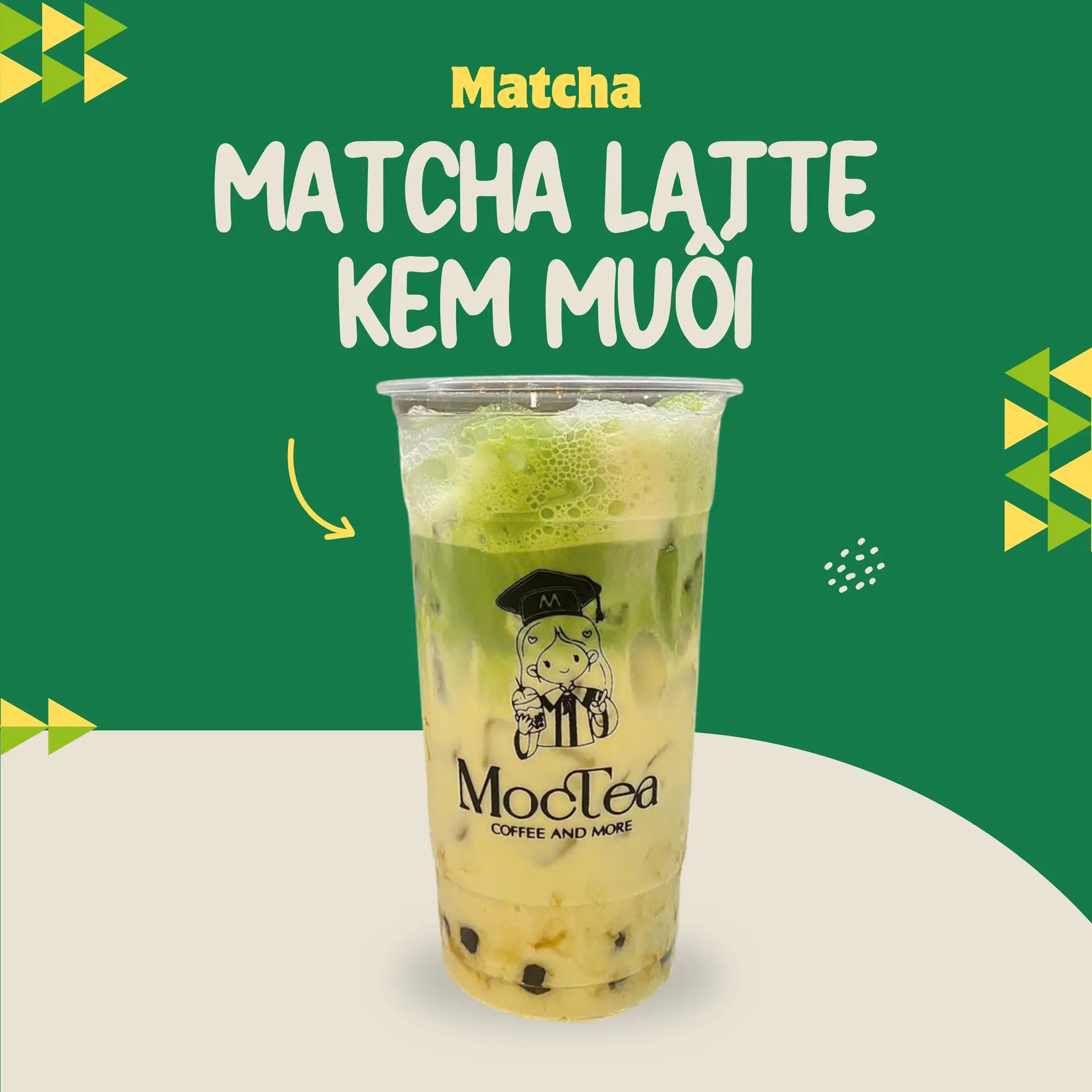 Hình ảnh Matcha latte kem muối 