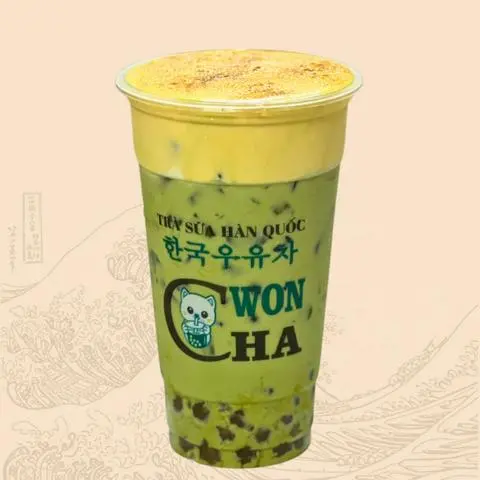 Hình ảnh Trà sữa thái xanh kem trứng khè