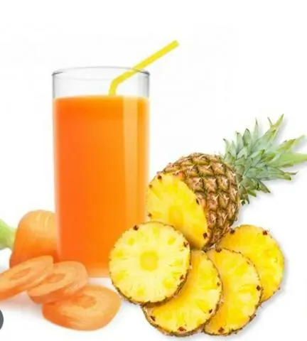 Hình ảnh Nước ép thơm + cà rốt  ly Lớn 