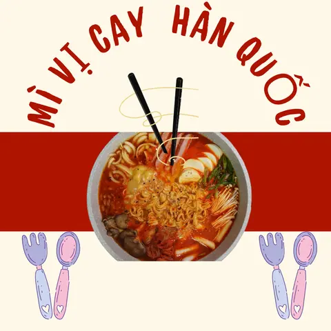 Hình ảnh mì vị cay Hàn Quốc 