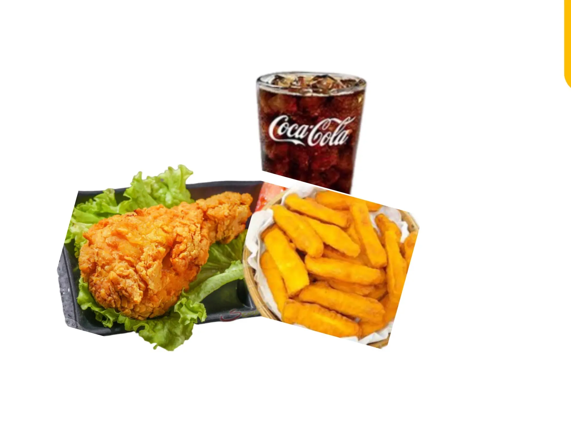 Hình ảnh Combo 1 Gà Rán Giòn+ Khoai (100)  + nước tùy chọn  