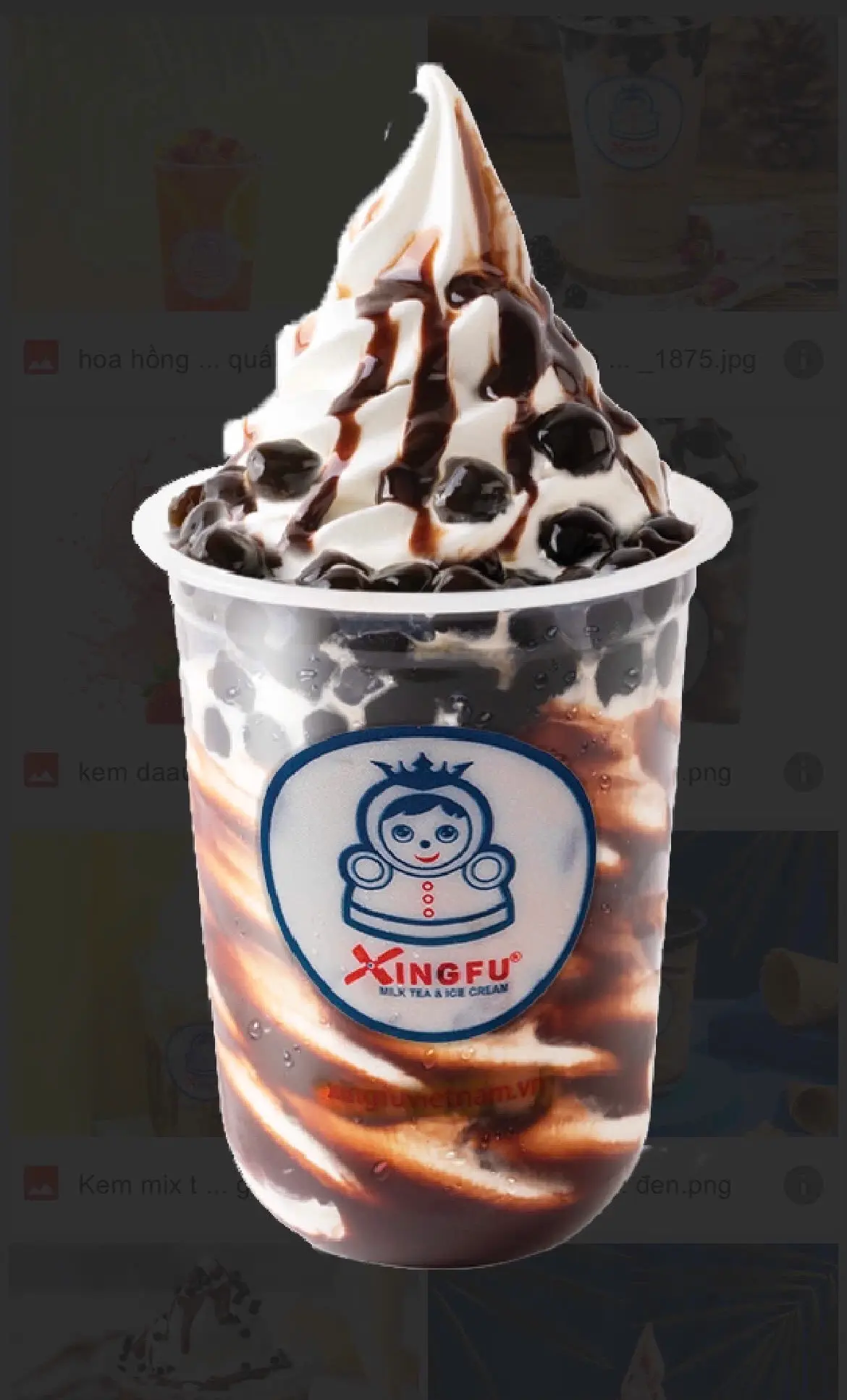 Hình ảnh Kem mix trân châu đường đen