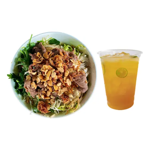Hình ảnh Combo Miến trộn Bò + Trà tắc