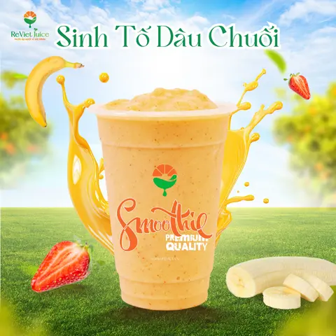 Hình ảnh Sinh tố Dâu Chuối