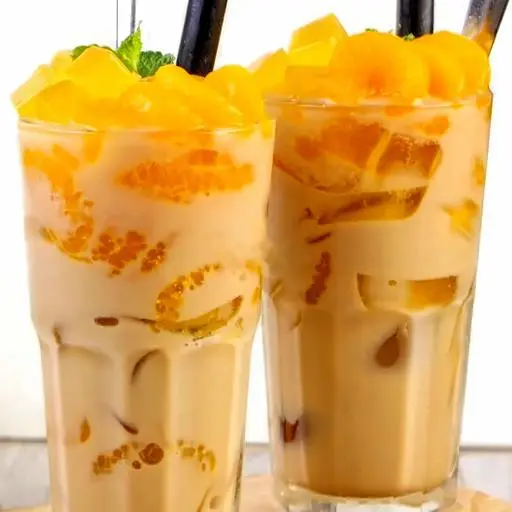 Hình ảnh Trà Sữa Đào Full Topping - Ly 700ml