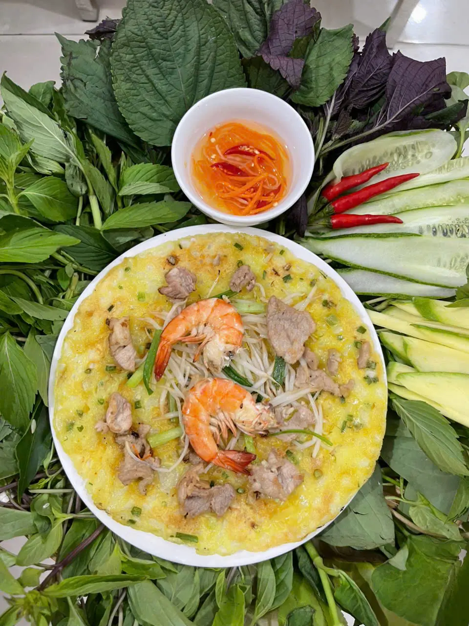 Hình ảnh Bánh xèo Tôm + Thịt heo ĐẶC BIỆT (Tôm + thịt heo nhiều, Bánh lớn Siêu giòn)