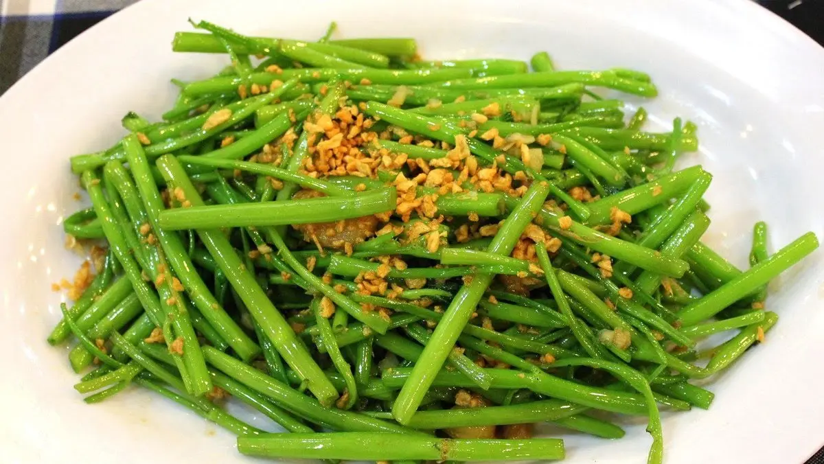 Hình ảnh Rau muống xào tỏi