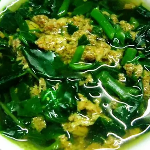 Hình ảnh Canh mồng tơi nấu tép