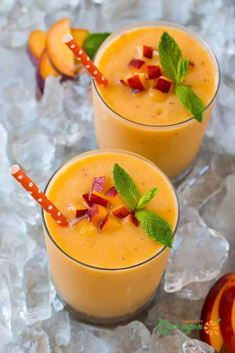 Hình ảnh Sinh Tố Đào + Dưa Gang