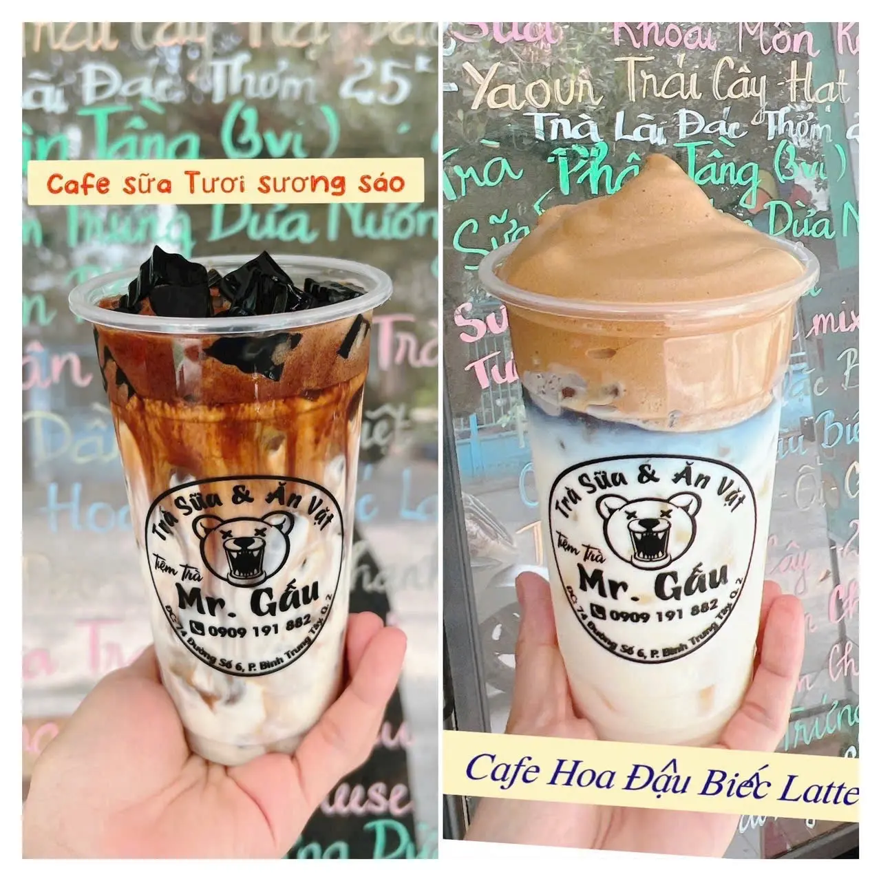 Hình ảnh Cafe hoa đậu biếc latte- Size L