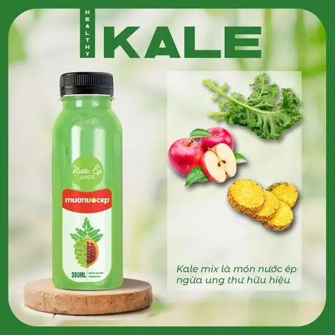 Hình ảnh Nước Ép Kale Táo Thơm Healthy