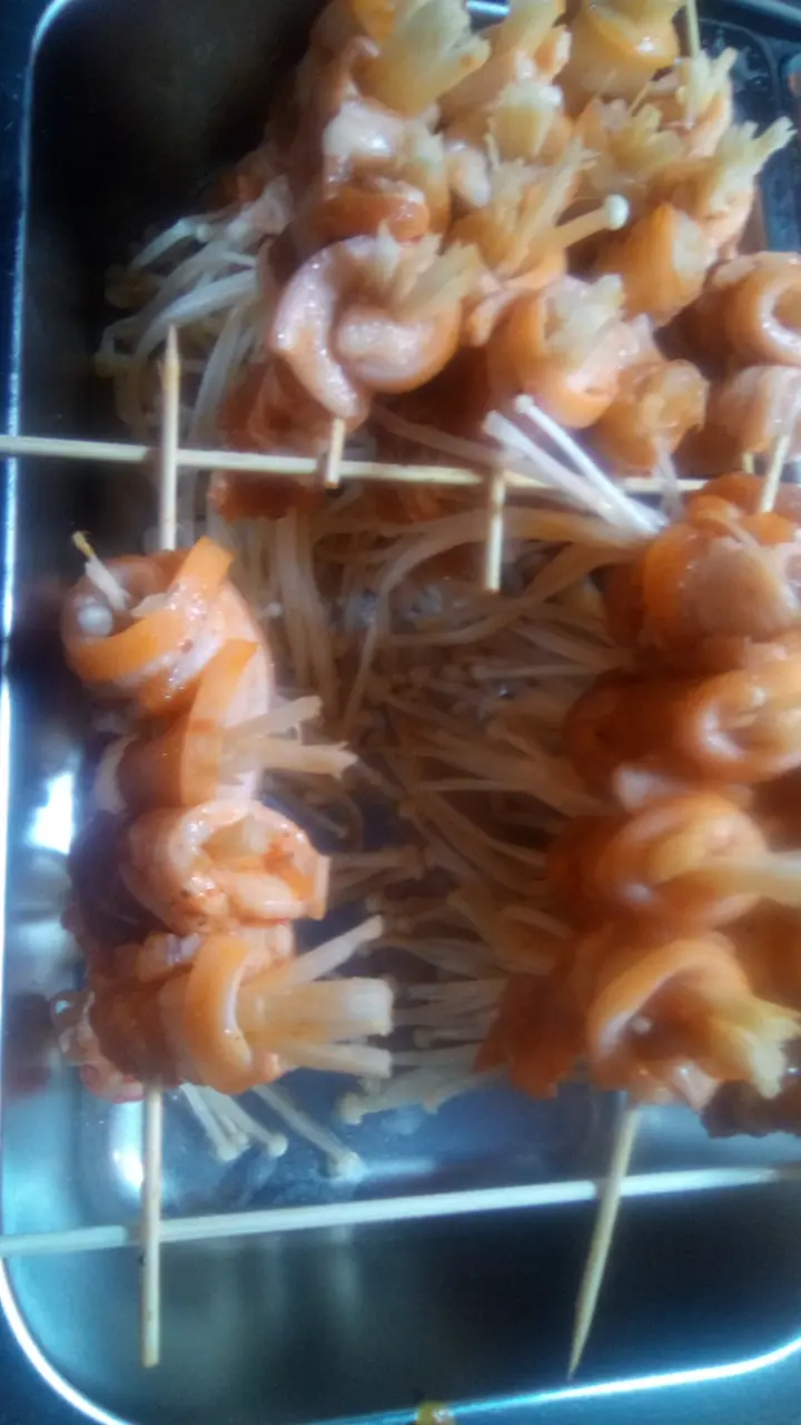 Hình ảnh  bò cuộn nấm kim châmx2