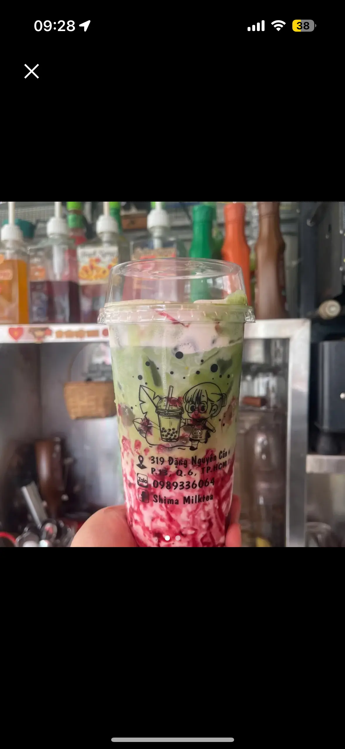 Hình ảnh Latte matcha việt quất