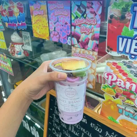 Hình ảnh Trà sữa khoai môn đầy đủ
