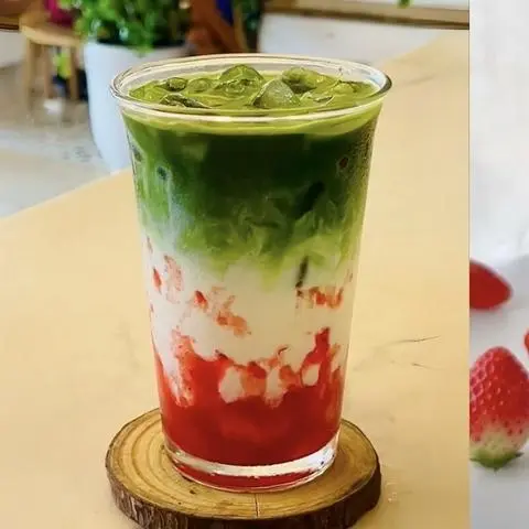 Hình ảnh SỮA GẤU MATCHA DÂU