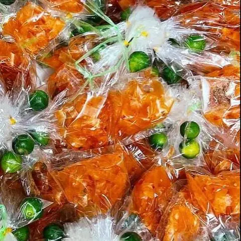 Hình ảnh Bánh tráng xâu sate tắc sợi dẻo tôm (Xâu 12 bịch) 