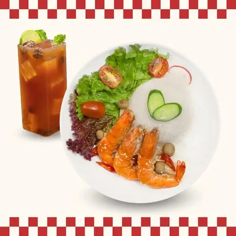 Hình ảnh Cơm Tôm Sa Tế + 01 Nước Miễn Phí
